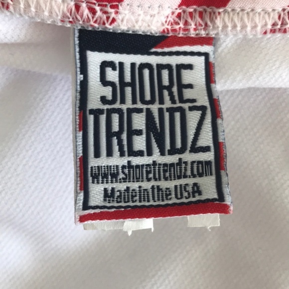 SHORE TRENDZ USA Flag Halter Bikini Top Size Small - Picture 8 of 9